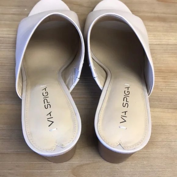 VIA SPIGA Women's WYNOLA Peep Toe Slide Mule Sandals - Picture 7 of 9